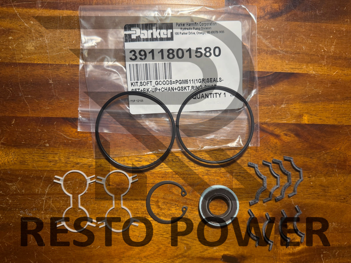 Parker 3911801580 genuine OEM seal kit PGM511 single section gear motor - RestoPower