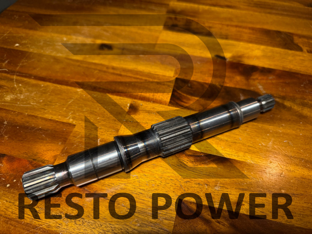 Vickers PVQ40 PVQ45 thru-drive shaft PVQ40-3-A9, 13 tooth input, A9 9 tooth aux, aftermarket replacement - RestoPower