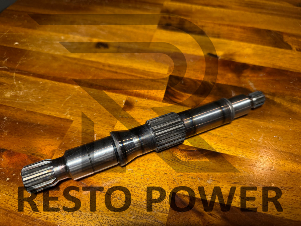 Vickers PVQ40 PVQ45 thru-drive shaft PVQ40-3-A9, 13 tooth input, A9 9 tooth aux, aftermarket replacement - RestoPower